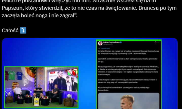 HIT! To dlatego Brunes pokłócił się z Papszunem xD
